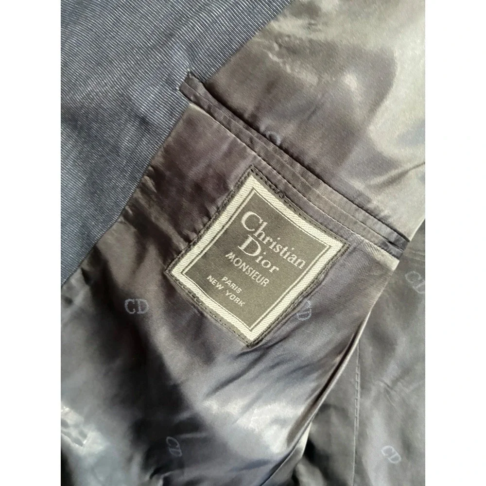 Christian Dior Monsieur Vintage Gray Blazer Sport Coat USA Sanger Harris 44L